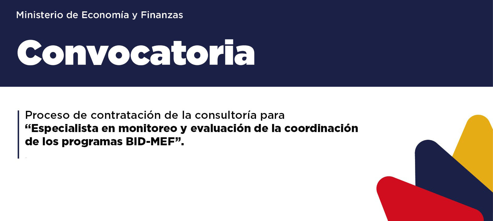 Licitación Pública – Ministerio de Economía y Finanzas